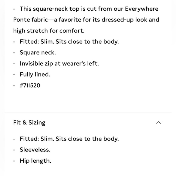 NWT Banana Republic Everywhere Ponte Square Neck Cream Top Sz L (#885623) - Picture 6 of 7